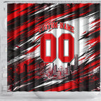 Personalised Melbourne Renegades Cricket Fan Pride Shower Curtain Dynamic Cricket Graphic Art With Melbourne City Skyline