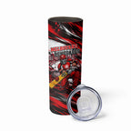 Personalised Melbourne Renegades Cricket Fan Pride Skinny Tumbler Dynamic Cricket Graphic Art With Melbourne City Skyline