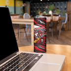 Personalised Melbourne Renegades Cricket Fan Pride Skinny Tumbler Dynamic Cricket Graphic Art With Melbourne City Skyline