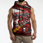 Personalised Melbourne Renegades Cricket Fan Pride Sleeveless Hoodie Dynamic Cricket Graphic Art With Melbourne City Skyline