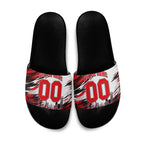 Personalised Melbourne Renegades Cricket Fan Pride Slide Sandals Dynamic Cricket Graphic Art With Melbourne City Skyline