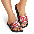 Personalised Melbourne Renegades Cricket Fan Pride Slide Sandals Dynamic Cricket Graphic Art With Melbourne City Skyline