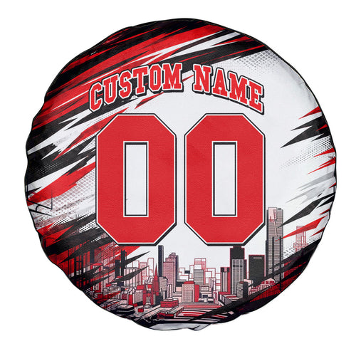 Personalised Melbourne Renegades Cricket Fan Pride Spare Tire Cover Dynamic Cricket Graphic Art With Melbourne City Skyline