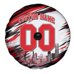 Personalised Melbourne Renegades Cricket Fan Pride Spare Tire Cover Dynamic Cricket Graphic Art With Melbourne City Skyline