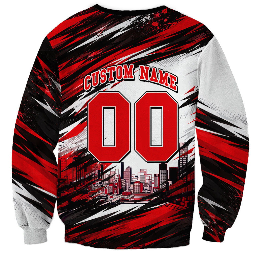 Personalised Melbourne Renegades Cricket Fan Pride Sweatshirt Dynamic Cricket Graphic Art With Melbourne City Skyline