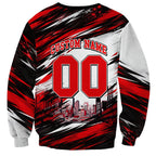 Personalised Melbourne Renegades Cricket Fan Pride Sweatshirt Dynamic Cricket Graphic Art With Melbourne City Skyline
