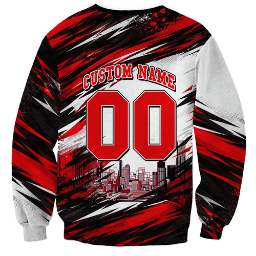 Personalised Melbourne Renegades Cricket Fan Pride Sweatshirt Dynamic Cricket Graphic Art With Melbourne City Skyline
