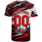Personalised Melbourne Renegades Cricket Fan Pride T Shirt Dynamic Cricket Graphic Art With Melbourne City Skyline