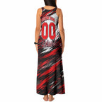Personalised Melbourne Renegades Cricket Fan Pride Tank Maxi Dress Dynamic Cricket Graphic Art With Melbourne City Skyline