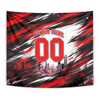 Personalised Melbourne Renegades Cricket Fan Pride Tapestry Dynamic Cricket Graphic Art With Melbourne City Skyline