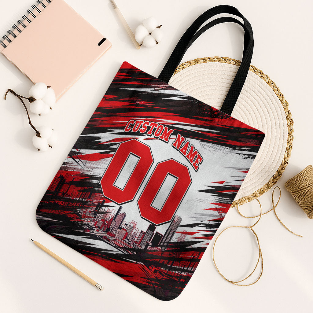 Personalised Melbourne Renegades Cricket Fan Pride Tote Bag Dynamic Cricket Graphic Art With Melbourne City Skyline