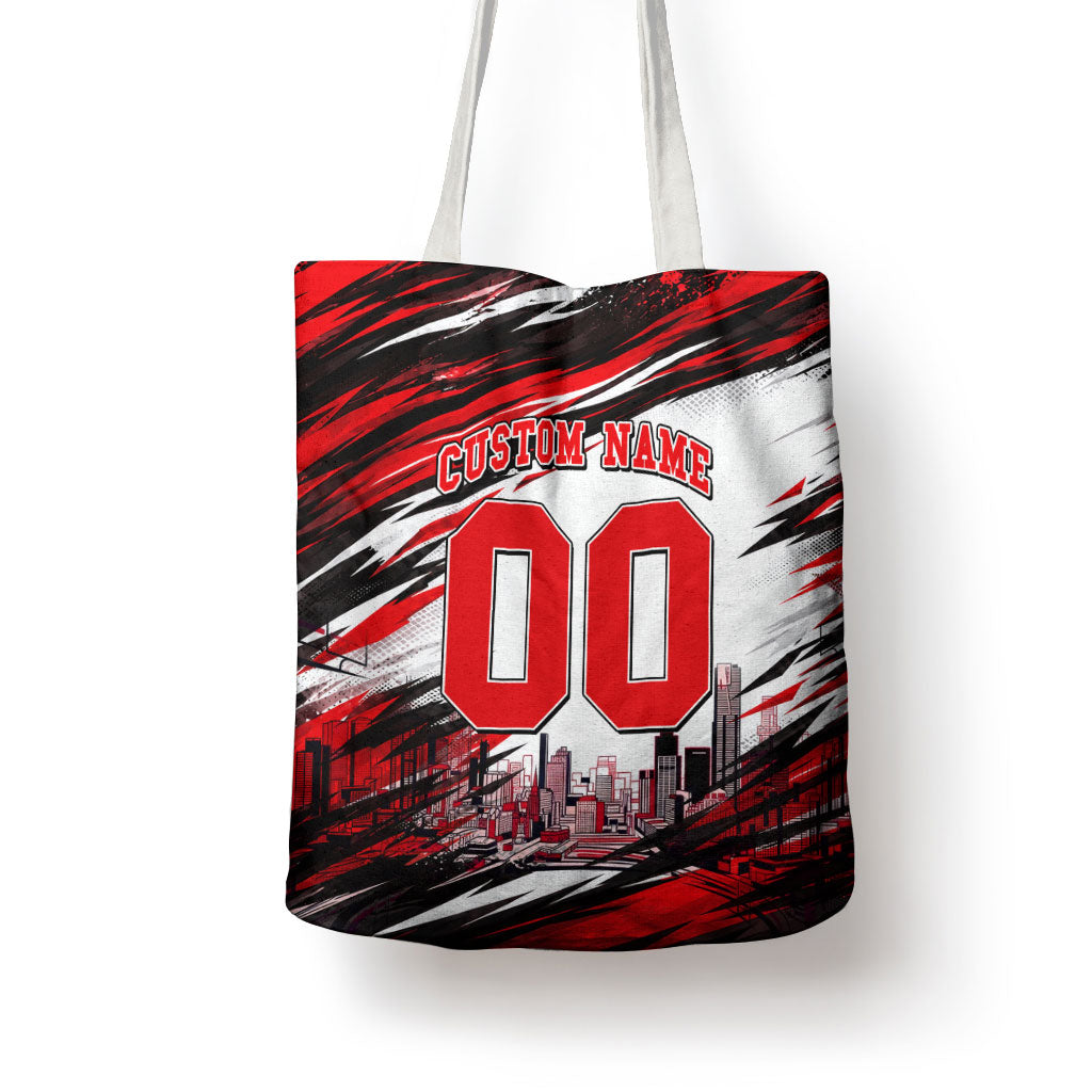 Personalised Melbourne Renegades Cricket Fan Pride Tote Bag Dynamic Cricket Graphic Art With Melbourne City Skyline