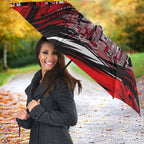 Personalised Melbourne Renegades Cricket Fan Pride Umbrella Dynamic Cricket Graphic Art With Melbourne City Skyline
