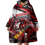 Personalised Melbourne Renegades Cricket Fan Pride Wearable Blanket Hoodie Dynamic Cricket Graphic Art With Melbourne City Skyline