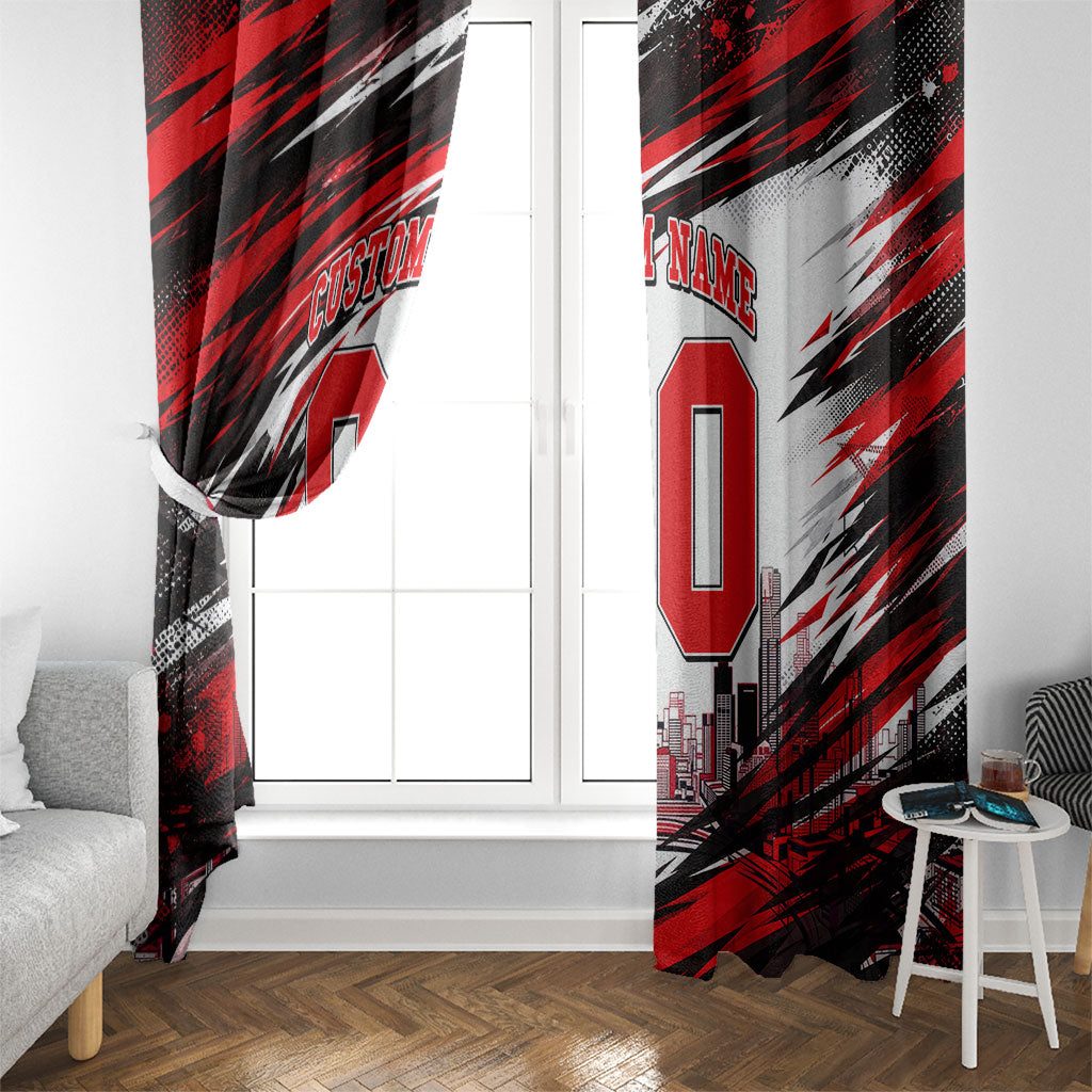 Personalised Melbourne Renegades Cricket Fan Pride Window Curtain Dynamic Cricket Graphic Art With Melbourne City Skyline