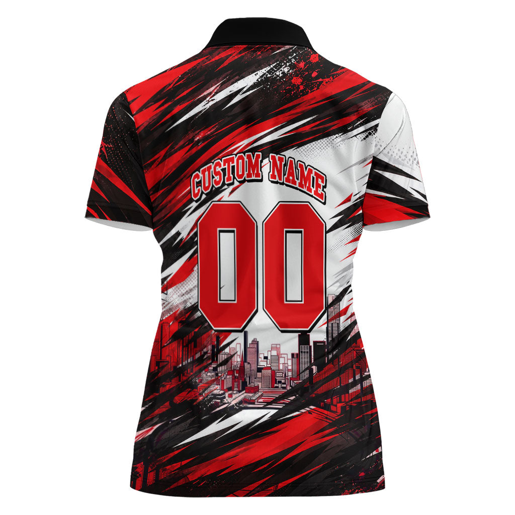 Personalised Melbourne Renegades Cricket Fan Pride Women Polo Shirt Dynamic Cricket Graphic Art With Melbourne City Skyline