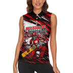 Personalised Melbourne Renegades Cricket Fan Pride Women Sleeveless Polo Shirt Dynamic Cricket Graphic Art With Melbourne City Skyline