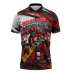 Personalised Melbourne Renegades Cricket Fan Pride Zipper Polo Shirt Dynamic Cricket Graphic Art With Melbourne City Skyline