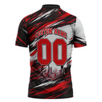 Personalised Melbourne Renegades Cricket Fan Pride Zipper Polo Shirt Dynamic Cricket Graphic Art With Melbourne City Skyline