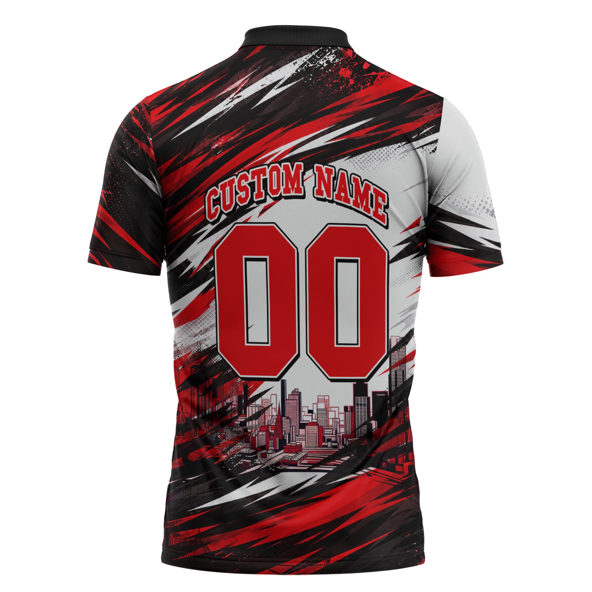 Personalised Melbourne Renegades Cricket Fan Pride Zipper Polo Shirt Dynamic Cricket Graphic Art With Melbourne City Skyline
