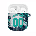 Personalised Brisbane Heat Cricket Fan Pride AirPods Case Dynamic Flaming Cricket Graphic Art With Brisbane Skyline