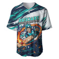 Personalised Brisbane Heat Cricket Fan Pride Baseball Jersey Dynamic Flaming Cricket Graphic Art With Brisbane Skyline