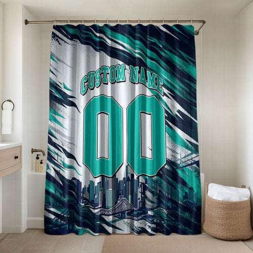 Personalised Brisbane Heat Cricket Fan Pride Bathroom Set Dynamic Flaming Cricket Graphic Art With Brisbane Skyline