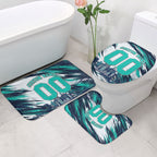 Personalised Brisbane Heat Cricket Fan Pride Bathroom Set Dynamic Flaming Cricket Graphic Art With Brisbane Skyline