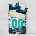 Personalised Brisbane Heat Cricket Fan Pride Bedding Set Dynamic Flaming Cricket Graphic Art With Brisbane Skyline