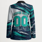 Personalised Brisbane Heat Cricket Fan Pride Blazer Dynamic Flaming Cricket Graphic Art With Brisbane Skyline