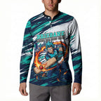 Personalised Brisbane Heat Cricket Fan Pride Button Sweatshirt Dynamic Flaming Cricket Graphic Art With Brisbane Skyline