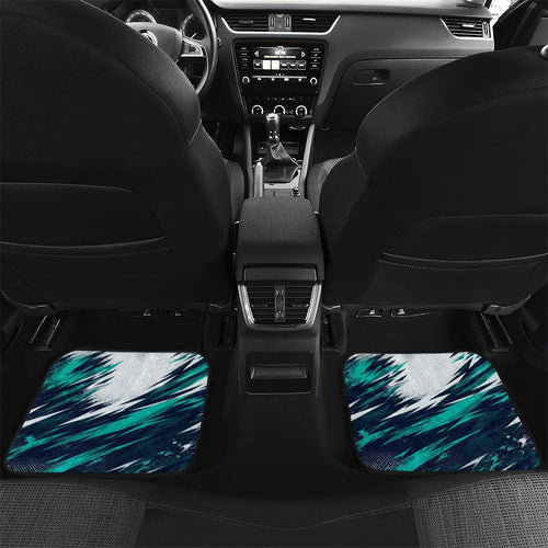 Personalised Brisbane Heat Cricket Fan Pride Car Mats Dynamic Flaming Cricket Graphic Art With Brisbane Skyline