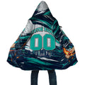 Personalised Brisbane Heat Cricket Fan Pride Cloak Dynamic Flaming Cricket Graphic Art With Brisbane Skyline