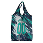 Personalised Brisbane Heat Cricket Fan Pride Grocery Bag Dynamic Flaming Cricket Graphic Art With Brisbane Skyline