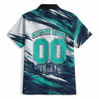 Personalised Brisbane Heat Cricket Fan Pride Hawaiian Shirt Dynamic Flaming Cricket Graphic Art With Brisbane Skyline