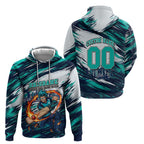 Personalised Brisbane Heat Cricket Fan Pride Hoodie Dynamic Flaming Cricket Graphic Art With Brisbane Skyline