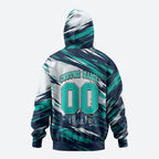 Personalised Brisbane Heat Cricket Fan Pride Hoodie Dynamic Flaming Cricket Graphic Art With Brisbane Skyline