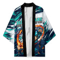 Personalised Brisbane Heat Cricket Fan Pride Kimono Dynamic Flaming Cricket Graphic Art With Brisbane Skyline
