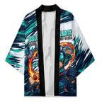 Personalised Brisbane Heat Cricket Fan Pride Kimono Dynamic Flaming Cricket Graphic Art With Brisbane Skyline