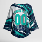 Personalised Brisbane Heat Cricket Fan Pride Kimono Sleeve Blouse Dynamic Flaming Cricket Graphic Art With Brisbane Skyline