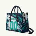Personalised Brisbane Heat Cricket Fan Pride Leather Bag Dynamic Flaming Cricket Graphic Art With Brisbane Skyline
