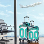 Personalised Brisbane Heat Cricket Fan Pride Luggage Cover Dynamic Flaming Cricket Graphic Art With Brisbane Skyline