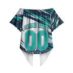 Personalised Brisbane Heat Cricket Fan Pride Off Shoulder Wrap Waist Top Dynamic Flaming Cricket Graphic Art With Brisbane Skyline