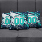 Personalised Brisbane Heat Cricket Fan Pride Pillow Cover Dynamic Flaming Cricket Graphic Art With Brisbane Skyline