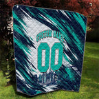 Personalised Brisbane Heat Cricket Fan Pride Quilt Dynamic Flaming Cricket Graphic Art With Brisbane Skyline