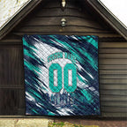 Personalised Brisbane Heat Cricket Fan Pride Quilt Dynamic Flaming Cricket Graphic Art With Brisbane Skyline