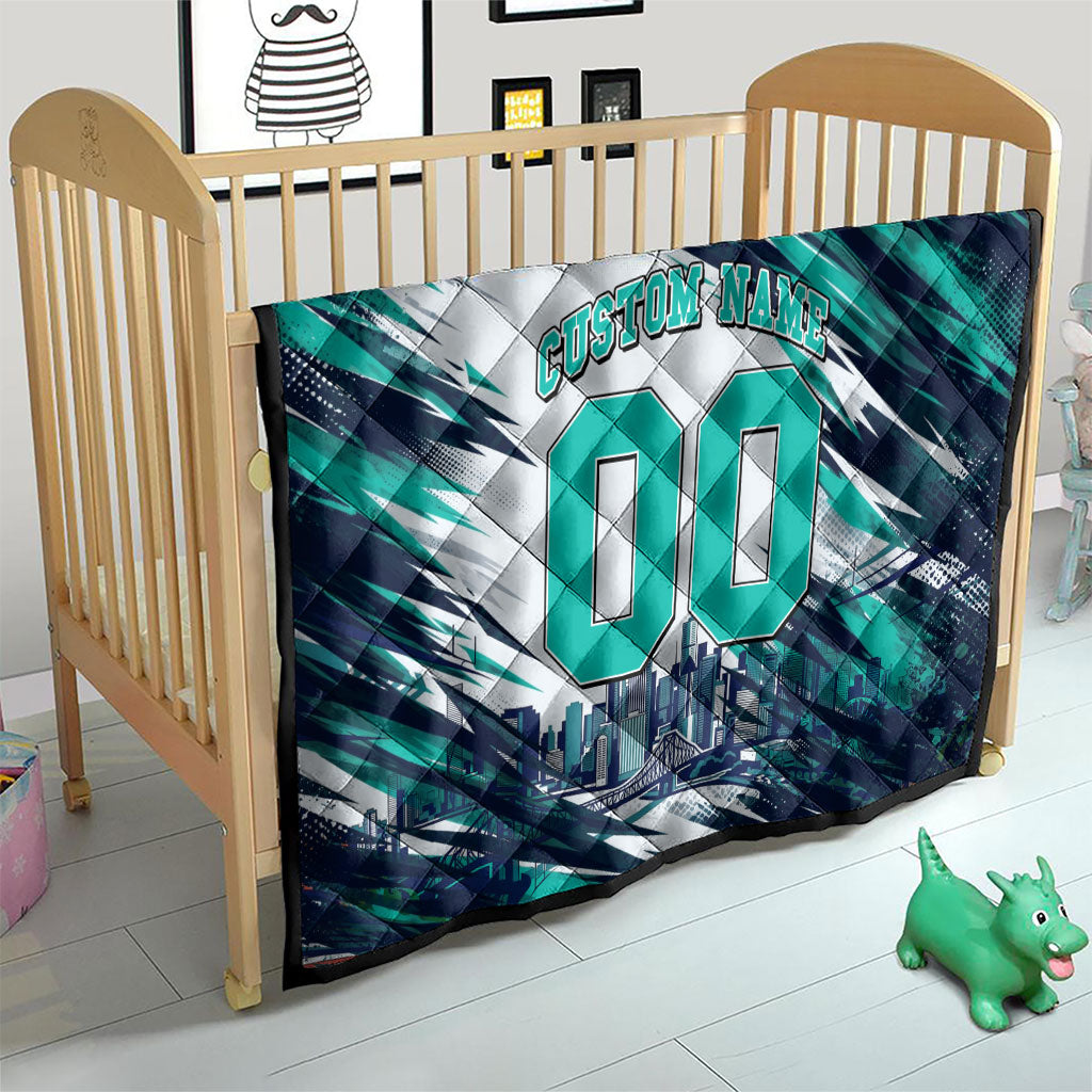 Personalised Brisbane Heat Cricket Fan Pride Quilt Dynamic Flaming Cricket Graphic Art With Brisbane Skyline