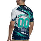 Personalised Brisbane Heat Cricket Fan Pride Rugby Jersey Dynamic Flaming Cricket Graphic Art With Brisbane Skyline