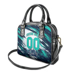 Personalised Brisbane Heat Cricket Fan Pride Shoulder Handbag Dynamic Flaming Cricket Graphic Art With Brisbane Skyline