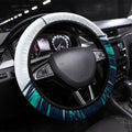 Brisbane Heat Cricket Fan Pride Steering Wheel Cover Dynamic Flaming Cricket Graphic Art With Brisbane Skyline